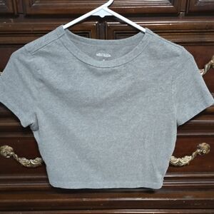 Wild Fable Heather Gray Crop Top